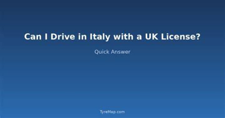 Can I drive in Italy with a UK license?