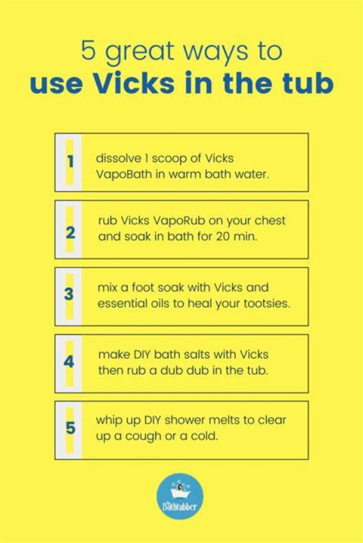 Can I put Vicks in bath water?