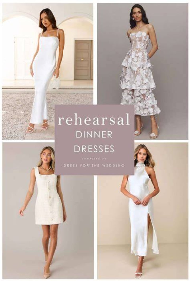 Do you have to wear white to rehearsal dinner?
