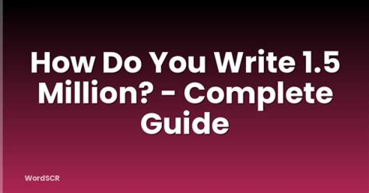 How do you write $1 million in an essay?