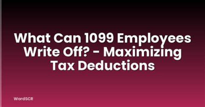 What can I write off for 1099?
