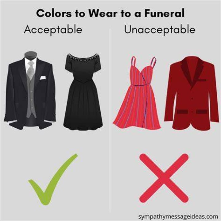 What colors are not appropriate for a funeral?