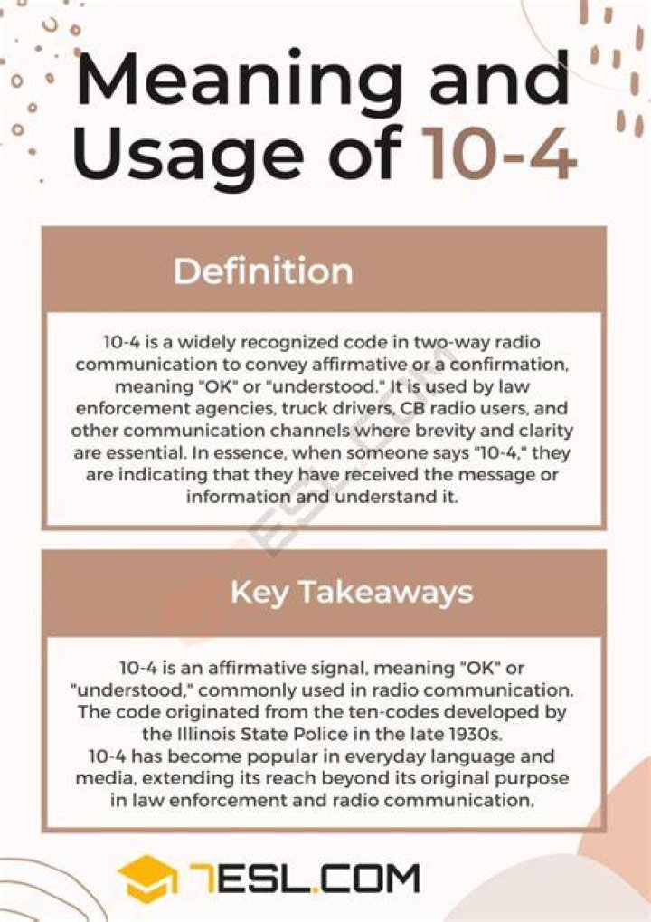 What does the term 10 4 mean?