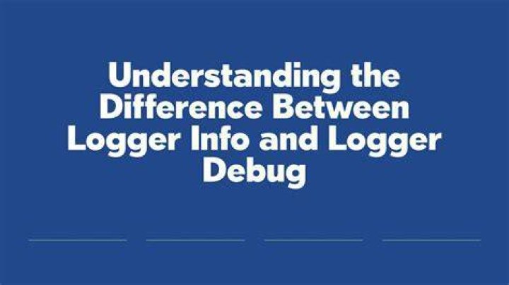 What is the difference between logger DEBUG and logger INFO?